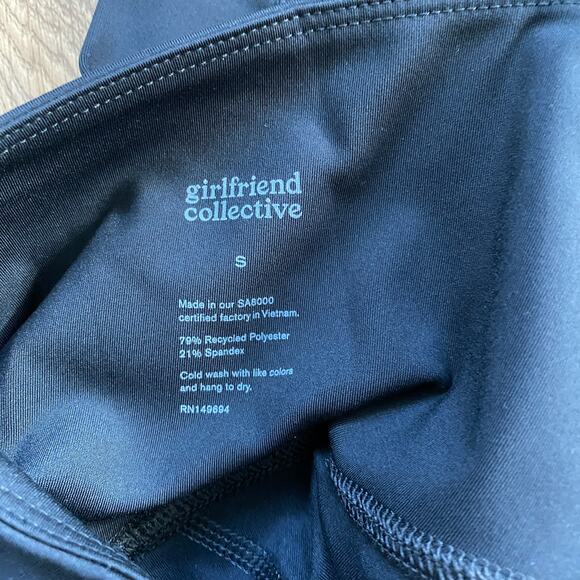 NWOT Girlfriend Collective Black High-Rise Bike Short 8.5" Small - Picture 7 of 9